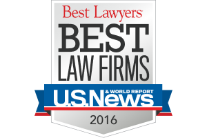 Best Lawyers - Best Law Firms - U.S. News - 2016 - Badge
