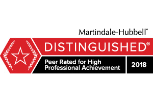 Distinguished - Peer Rated for High Professional Achievement - 2018 - Badge